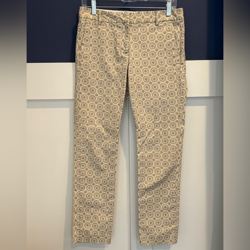 Joe Fresh Tan Patterned Straight Leg Pants